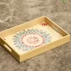 Serving Tray from Bamboo with Mother of Pearl Inlay