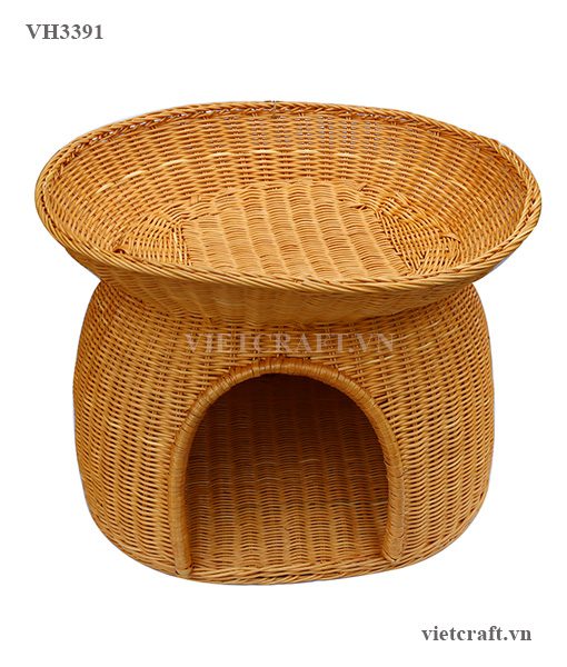 VH3390- Rattan pet house - Vietnam Handicraft Co., Ltd