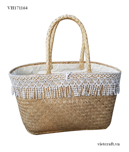 VH171164- woven tote bag - Vietnam Handicraft Co., Ltd