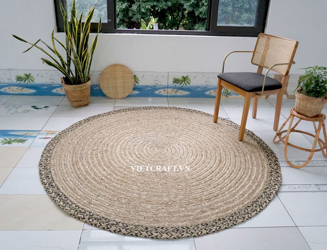 VH3686- round rug made of seagrass - Vietnam Handicraft Co., Ltd