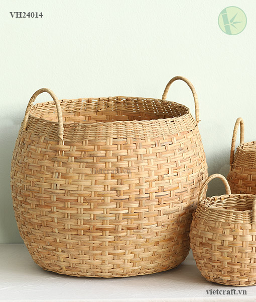 Natural rattan storage basket manufacture in Vietnam - Vietnam