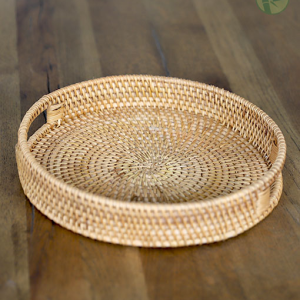 Handwoven Rattan Serving Tray – Wholesale from Vietnam Manufacturer