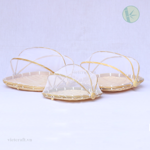 Alternative view of Square Woven Bamboo Food Tent Basket – Handmade & Eco-Friendly Cover from Vietnam Manufacturer