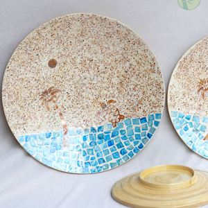 Alternative view of MOP Bamboo Round Dish Set – Handmade Tableware from Vietnam Manufacturer & Wholesale Supplier