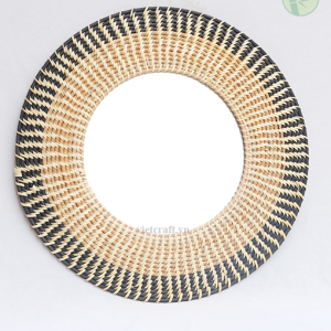 Woven Rattan Mirror – Handcrafted Decorative Mirror from