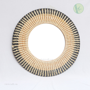 Alternative view of Woven Rattan Mirror – Handcrafted Decorative Mirror from