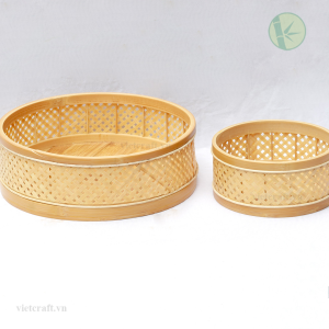 Alternative view of High-Quality Woven Bamboo Basket from Vietnam