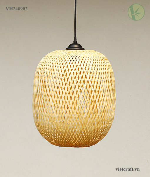 Handwoven Bamboo Hanging Lampshade – Natural Lighting for Eco Interiors