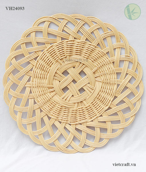 Woven Rattan Wall Decor & Placemat – Handcrafted Natural Home Accent from Vietnam
