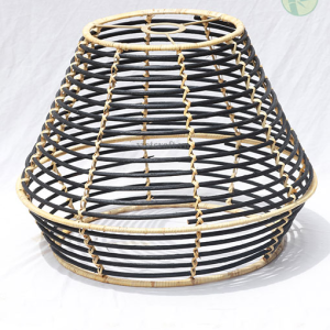Black Rattan Lampshade – Modern Natural Lighting from Vietnam