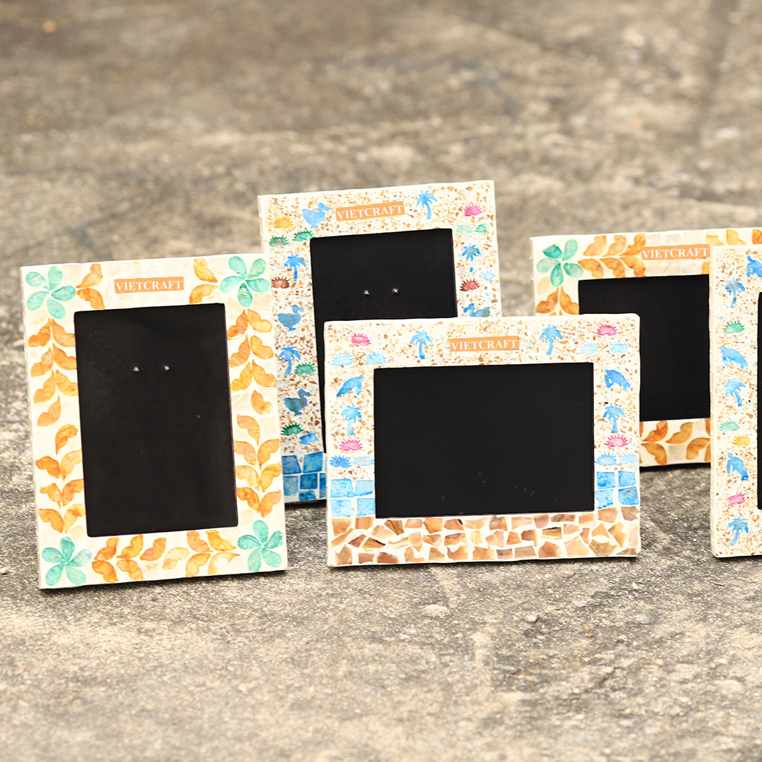 MDF Picture Frame with Mother of Pearl (MOP) Inlay – Handmade in Vietnam - Image 2