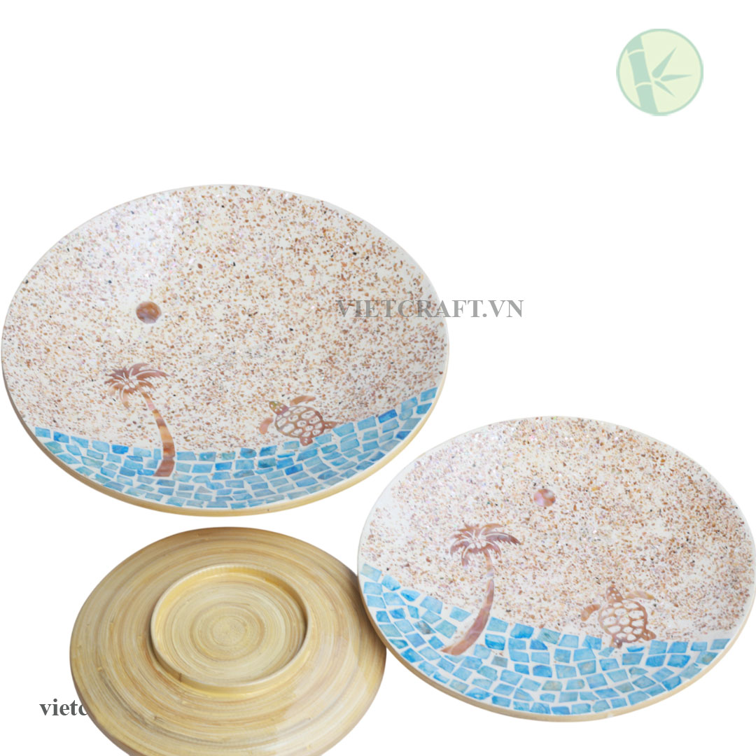 Bamboo Dish with MOP Inlay – Handmade Elegance from Vietnam - Image 2