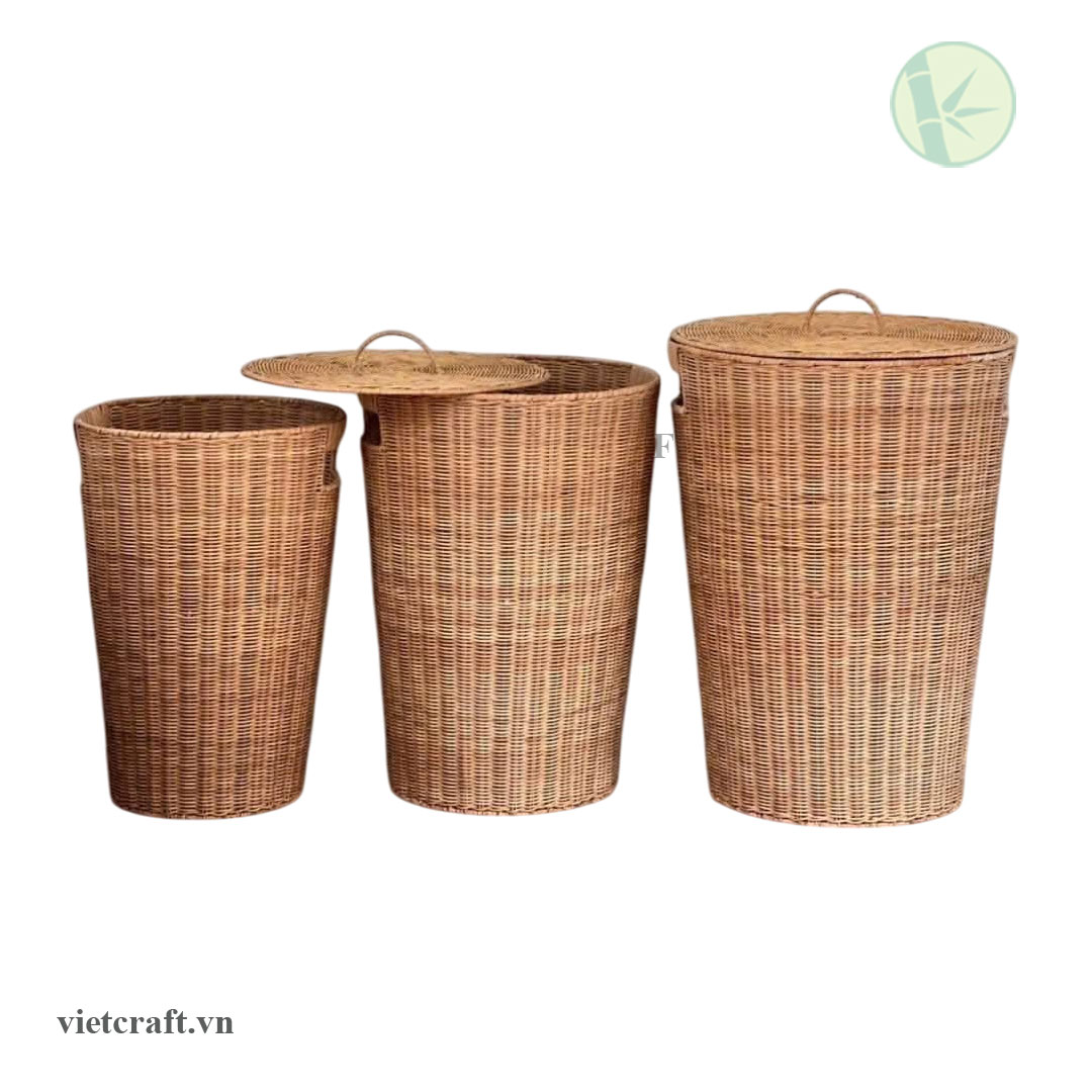 Handwoven Rattan Laundry Basket – Eco-Friendly Storage from Vietnam - Image 2