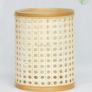 Flower Pot Made of Rattan Cane Webbing in Vietnam