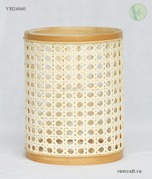 Flower Pot Made of Rattan Cane Webbing in Vietnam