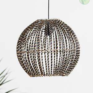 Black Rattan Lampshade from Vietnam
