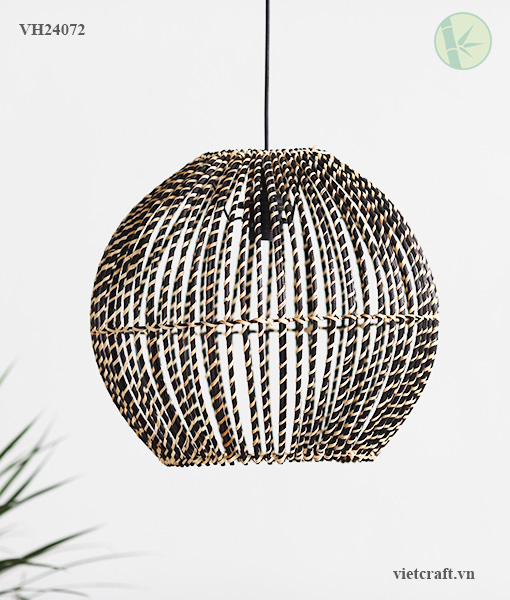 Black Rattan Lampshade from Vietnam