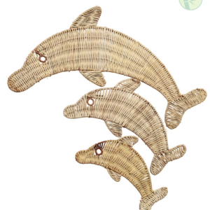 Alternative view of Woven Rattan Dolphin Shape – Handmade Decorative Art from Vietnam