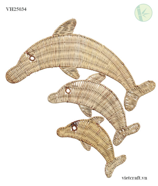 Woven Rattan Dolphin Shape – Handmade Decorative Art from Vietnam - Image 2
