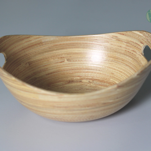 Alternative view of Oval Fruit Bowl made of natural bamboo from Vietnam