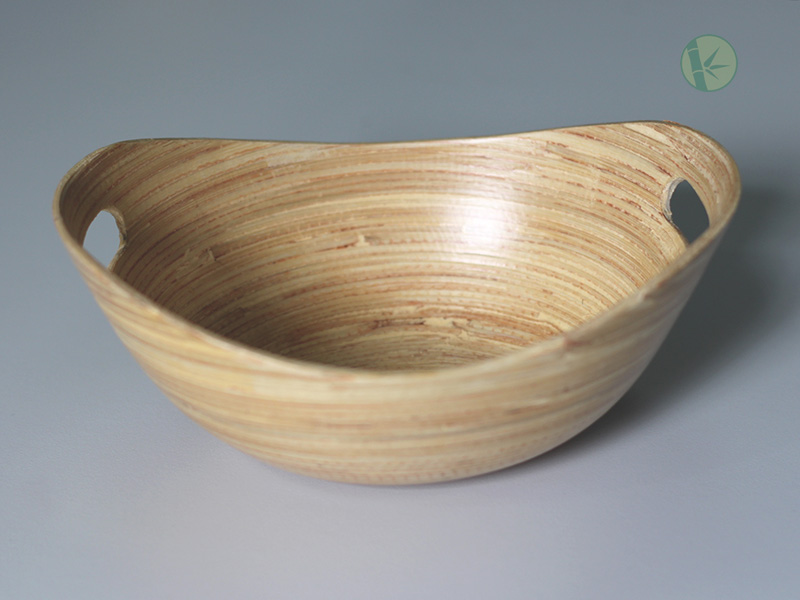 Oval Fruit Bowl made of natural bamboo from Vietnam - Image 2