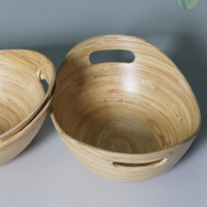 Oval Fruit Bowl made of natural bamboo from Vietnam