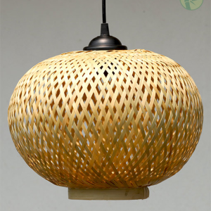 Pendant Light from Woven Bamboo