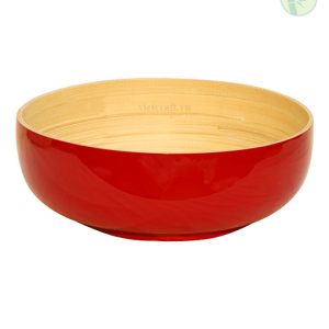 Spun Bamboo Bowl in Red