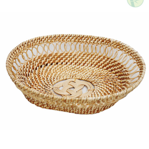 WHOLESALE Hand-Woven Oval Rattan Basket – Natural Bulk Storage Supplier Vietnam