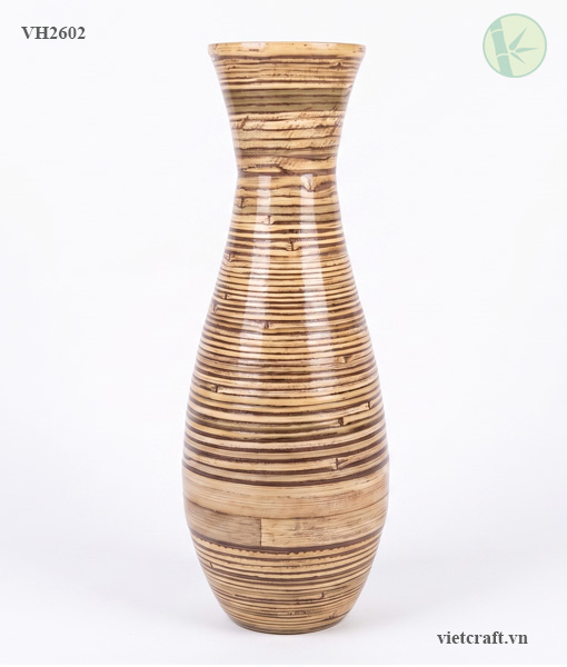 Coiled Bamboo Vase made in Vietnam