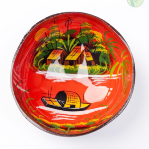 Hand-Painted Coconut Shell Bowls from Vietnam