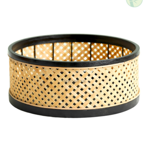 Round Bamboo Woven Storage Basket from Vietnam