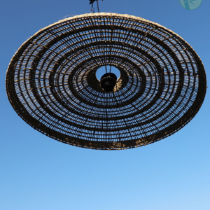Alternative view of Handwoven Seagrass Pendant Lampshade made in Vietnam