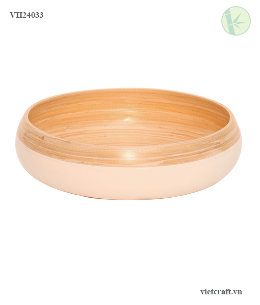 Handcrafted Spun Bamboo Fruit Bowl from Vietnam