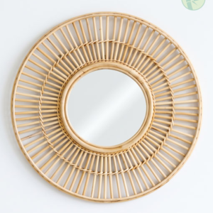 Handcrafted Natural Rattan Sunburst Mirror – Elegant Wall Decor for Global Wholesalers & Importers