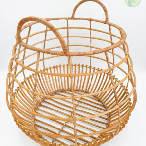 Handcrafted Natural Rattan Storage Baskets with Iron Frame – Wholesale & Custom Manufacturing