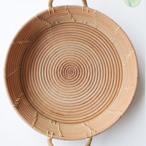 Handcrafted Round Rattan Serving Trays with Built-In Handles – Wholesale & Custom Manufacturing